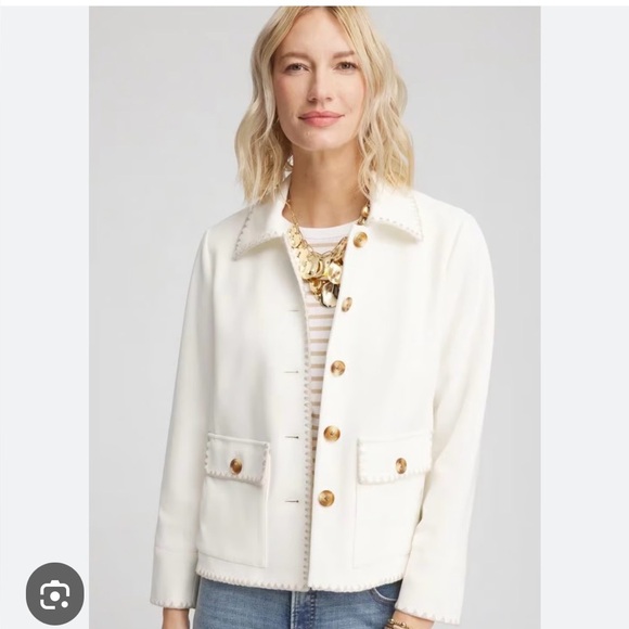 Chico's Jackets & Blazers - Chico's Knit Shacket Ecru